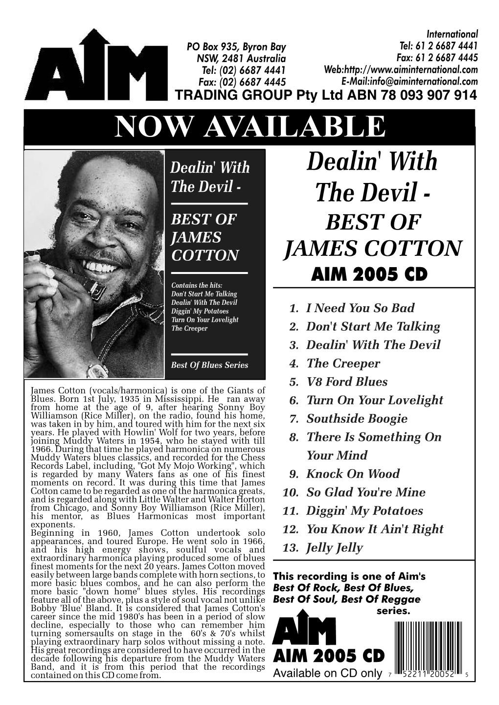 2005 James Cotton.Cdr