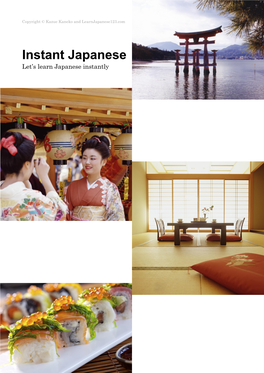 Instant Japanese Let‟S Learn Japanese Instantly