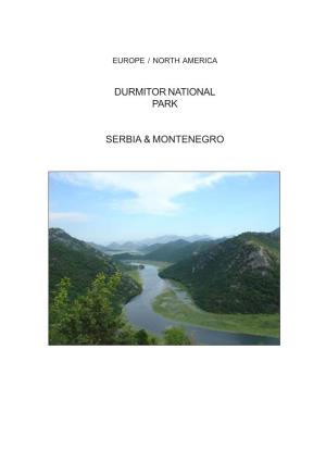 Durmitor National Park Serbia & Montenegro