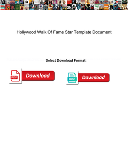 Hollywood Walk of Fame Star Template Document