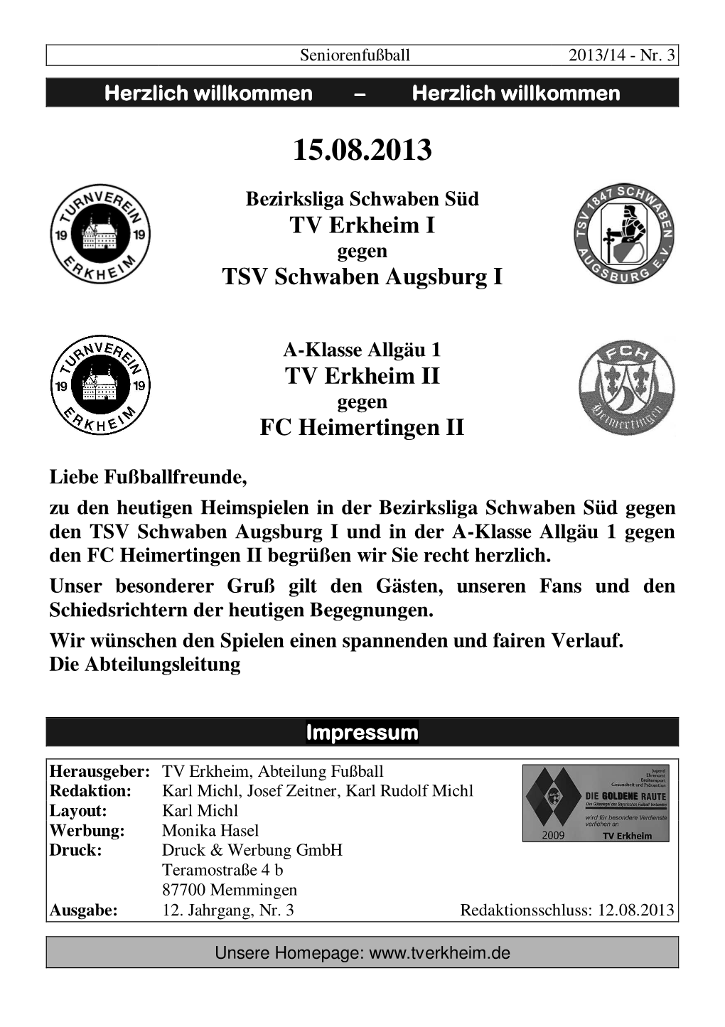 TV Erkheim I TSV Schwaben Augsburg I TV Erkheim II FC
