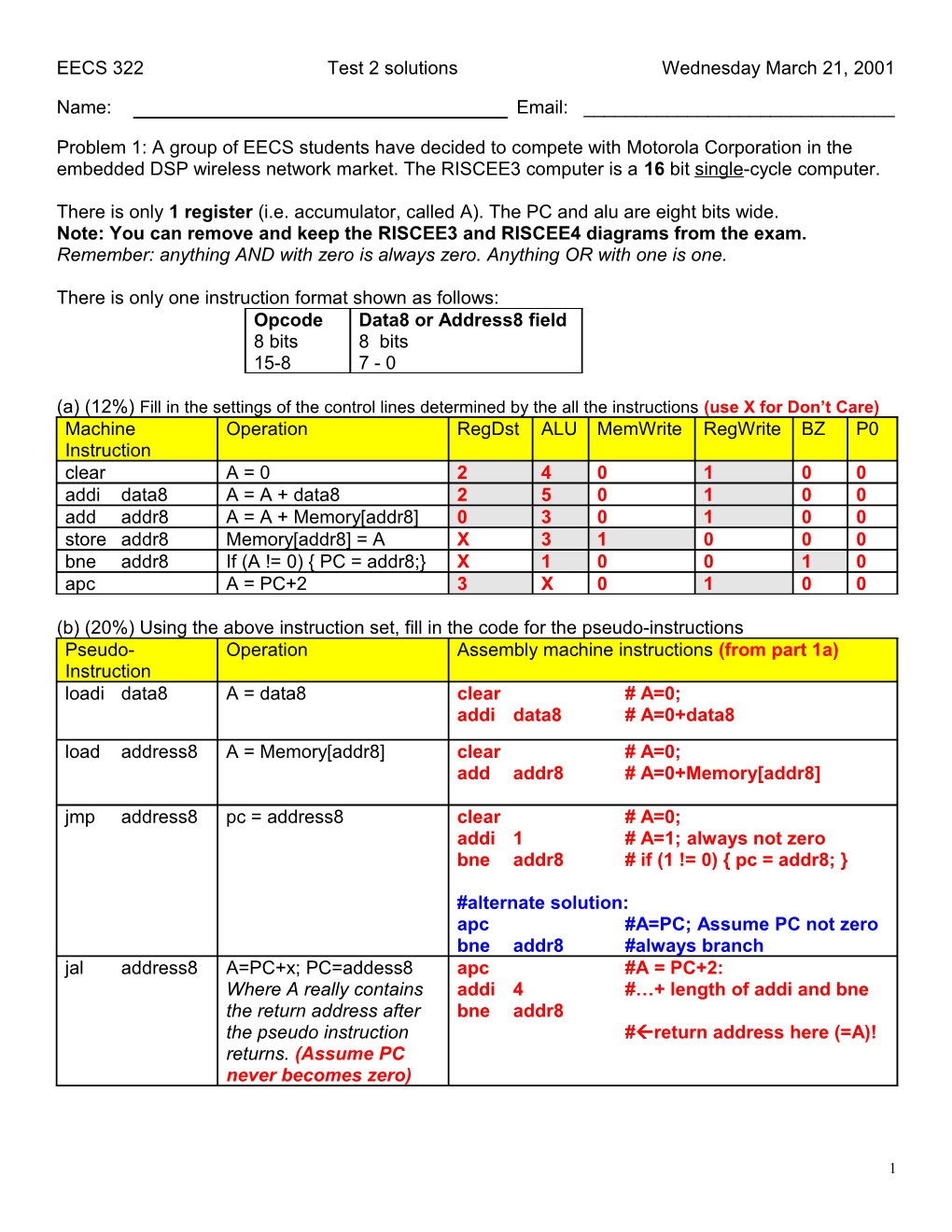 Test 2 Solutions