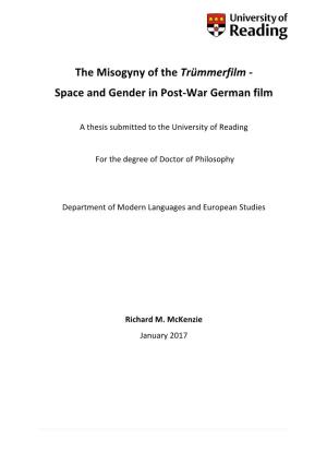 Space and Gender in Post-War German Film