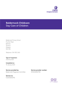 Baldernock Childcare Day Care of Children