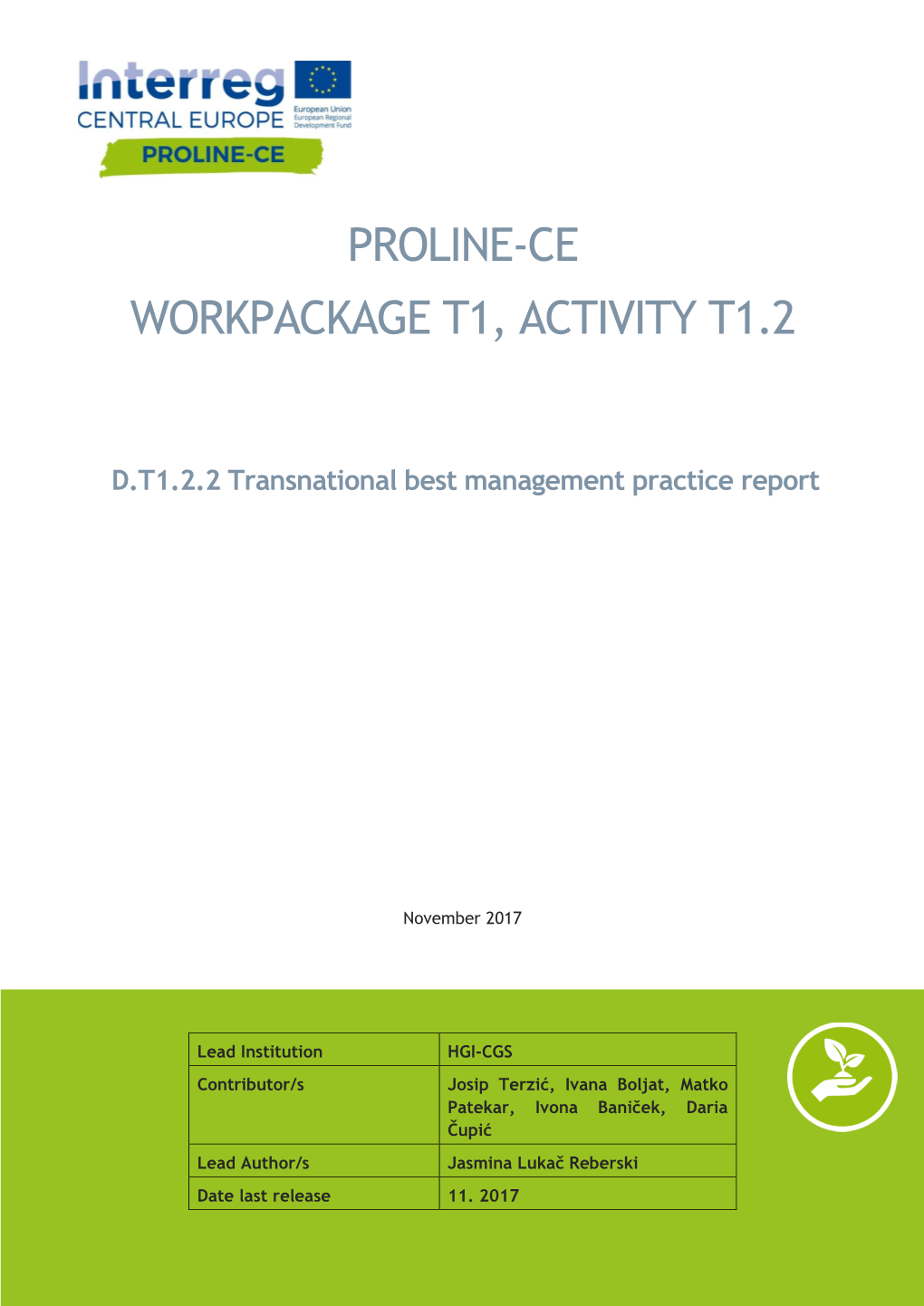Transnational Best Management Practice Report