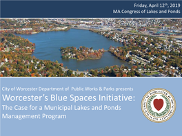 City of Worcester Blue Space Initiative