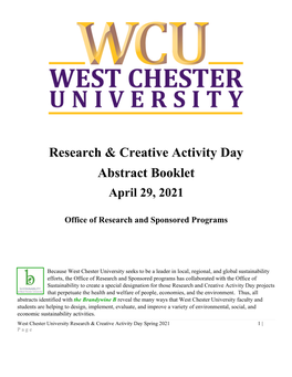 RCAD Abstract Booklet Spring 2021
