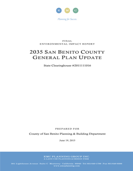 2035 San Benito County General Plan Update