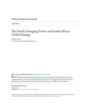 The Newly Emerging Powers and South Africa's Global Strategy
