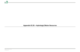 Appendix EE.05 – Hydrologic/Water Resources