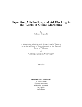 Expertise, Attribution, and Ad Blocking in the World of Online Marketing