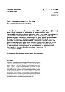 Beschlußempfehlung Und Bericht Des Rechtsausschusses (6