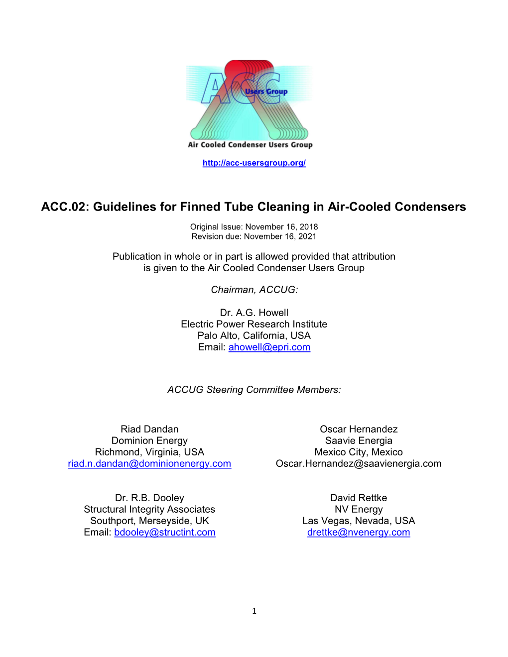 Guidelines for Finned Tube Cleaning in Air-Cooled Condensers