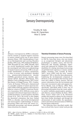 Sensory Overresponsivity
