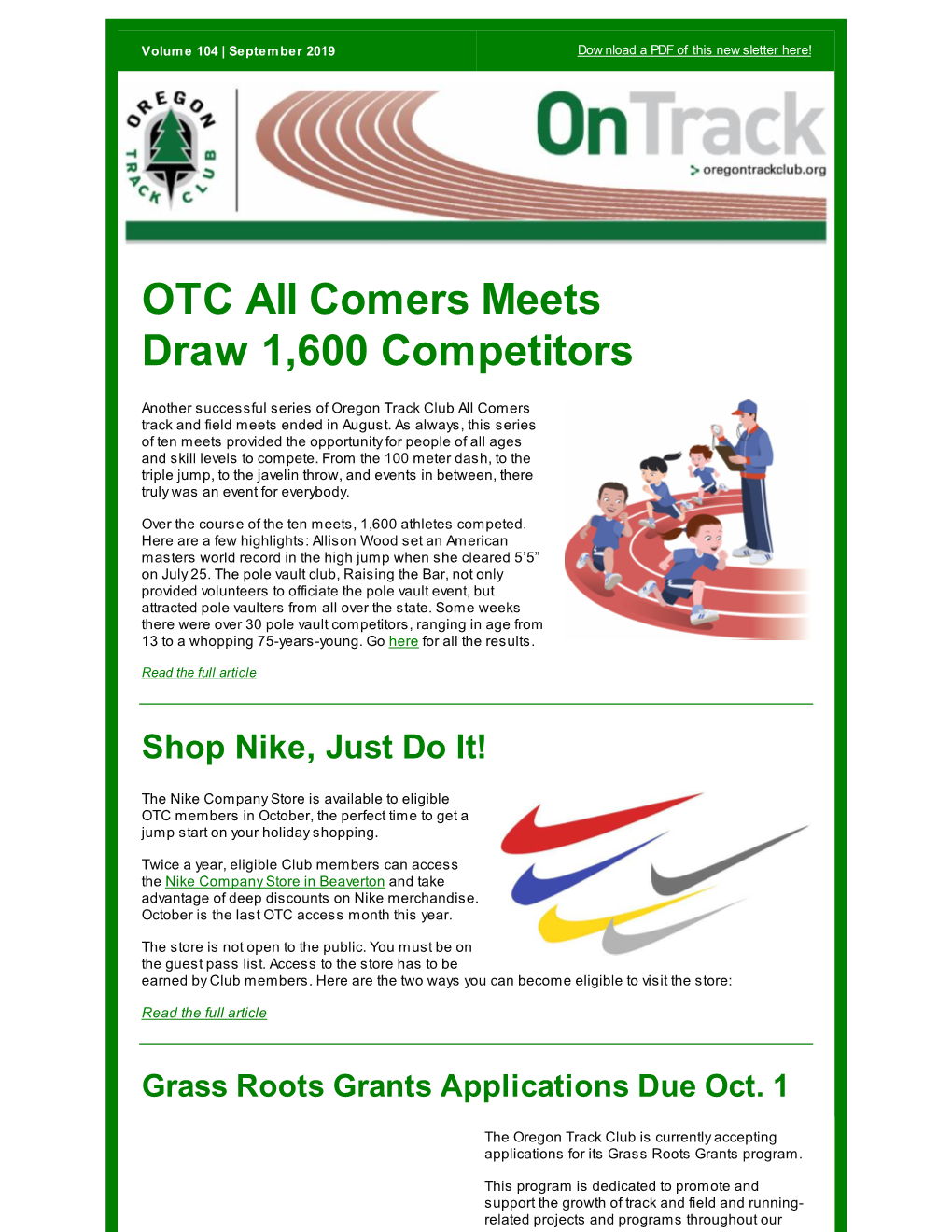 OTC All Comers Meets ​​Draw 1,600 Competitors