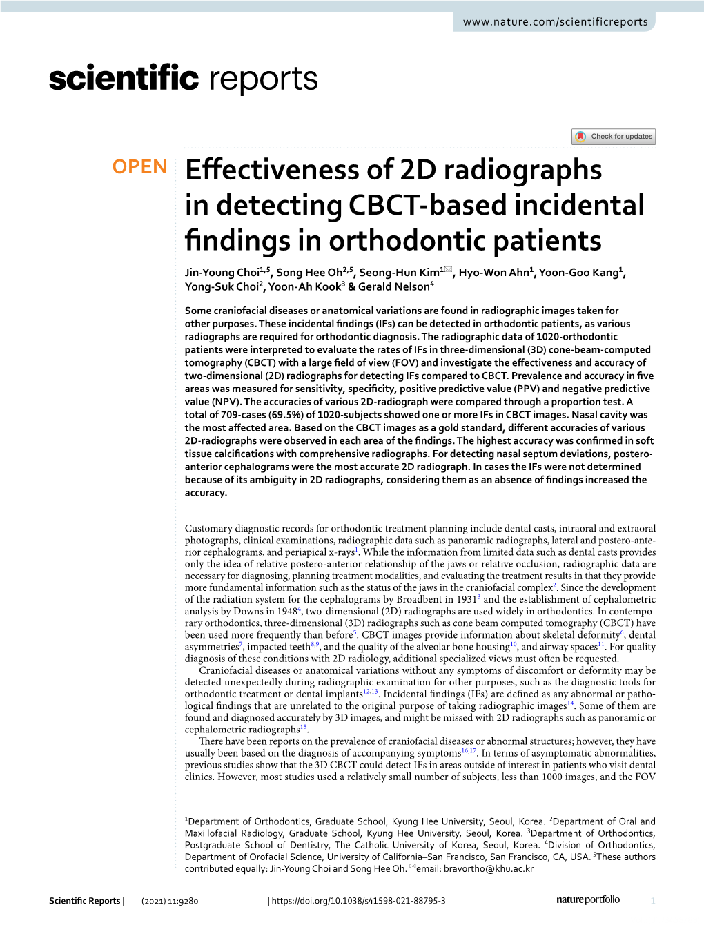 Effectiveness of 2D Radiographs in Detecting CBCT-Based Incidental