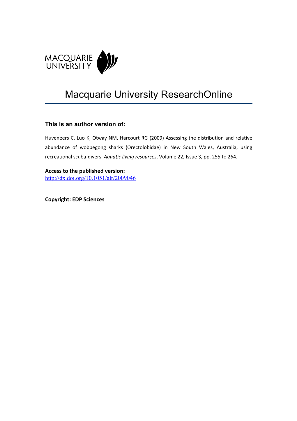 Macquarie University Researchonline