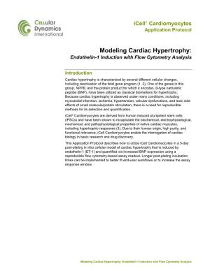 Modeling Cardiac Hypertrophy: Endothelin-1 Induction with Flow Cytometry Analysis