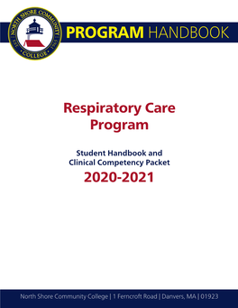 Respiratory Care Student Handbook
