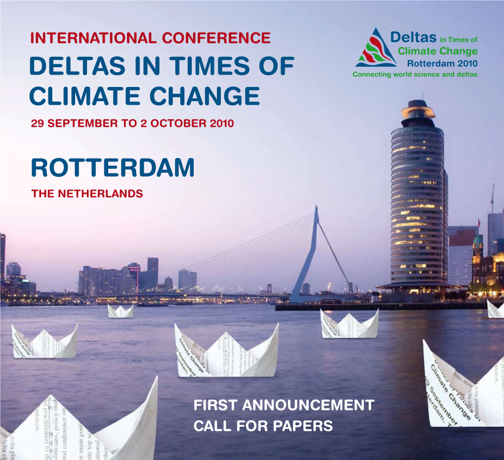 Rotterdam Deltas in Times of Climate Change