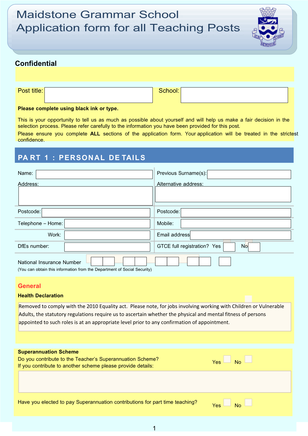 N1390 KCC Application Form