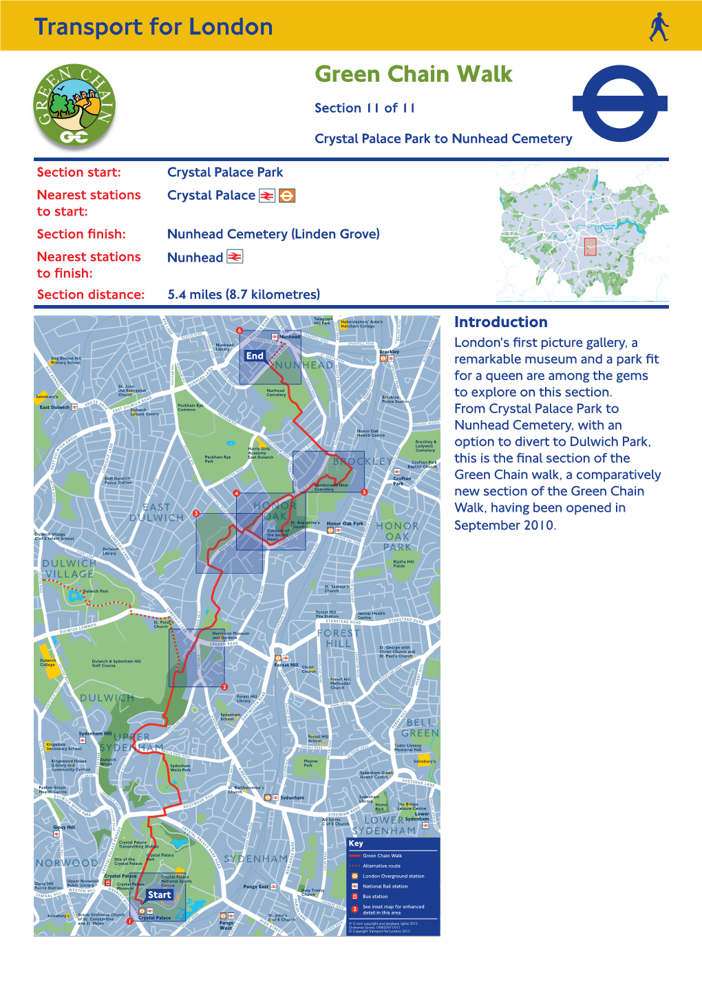 Green Chain Walk. Section 11 of 11