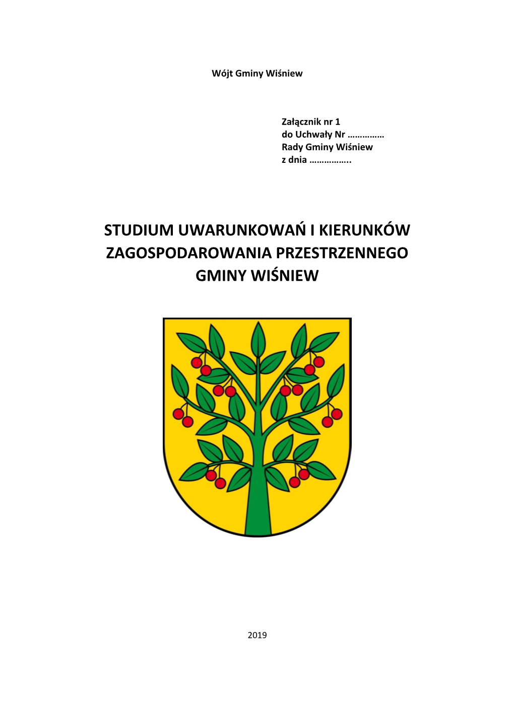 Studium Uwarunkowań I Kierunków Zagospodarowania Przestrzennego Gminy Wiśniew