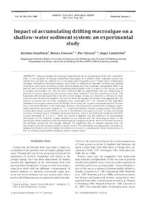 Impact of Accumulating Drifting Macroalgae on a Shallow-Water Sediment System: an Experimental Study