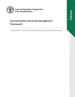 Pakistan Environmental and Social Management Framework