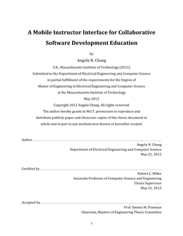 A Mobile Instructor Interface for Collaborative Software Development Education