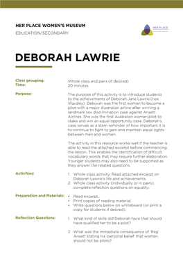 Deborah Lawrie
