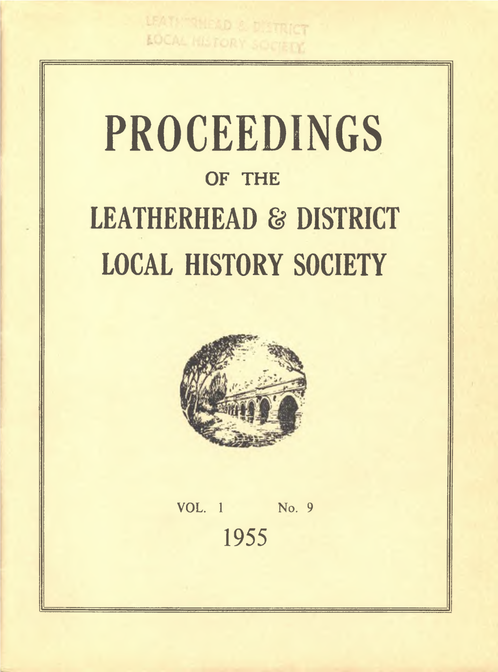 Proceedings of the Leatherhead & District Local History Society