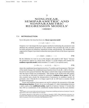 7. Nonlinear Regression Models