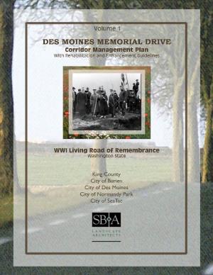 Volume I: Corridor Management Plan for Des Moines Memorial Drive