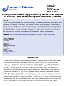 Participatory Research Engages Industry and Leads to Adoption of Methods That Challenge Long-Held Production Standards