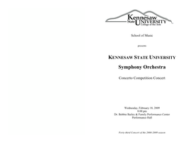 Symphony Orchestra Concerto Competition Concert