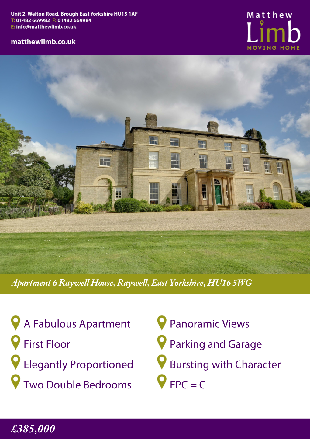 Apartment 6 Raywell House, Raywell, East Yorkshire, HU16 5WG