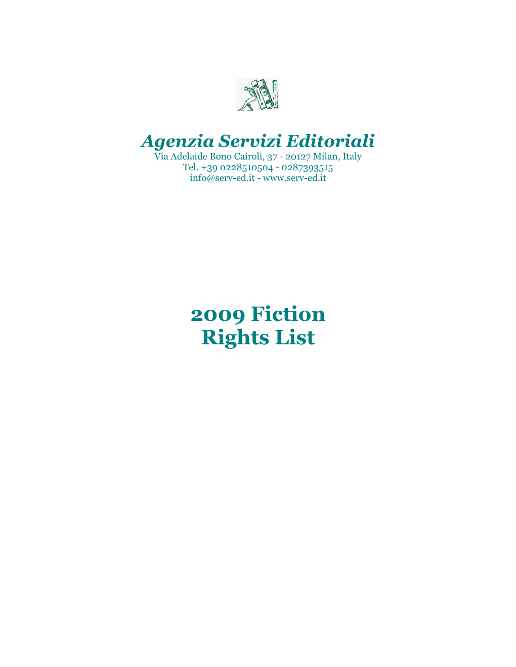 2009 Fiction Rights List