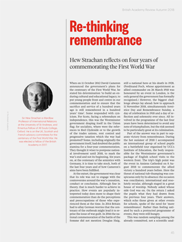 Re-Thinking Remembrance
