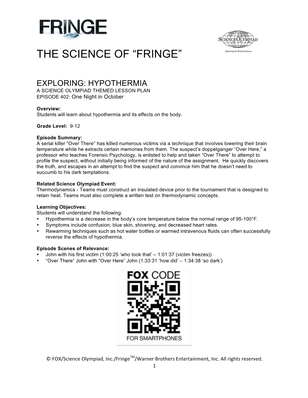 The Science of “Fringe”