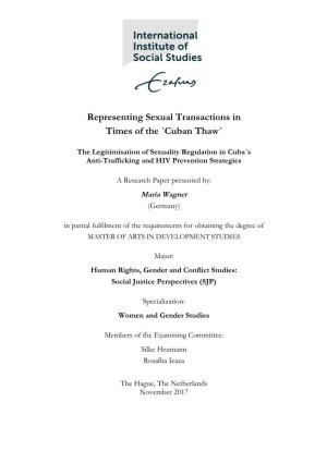 Representing Sexual Transactions in Times of the ´Cuban Thaw´