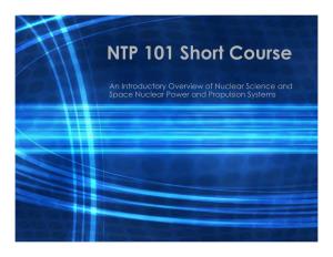 NTP 101 Short Course