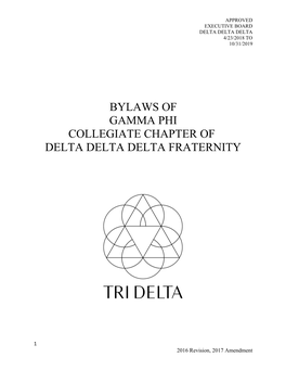 Bylaws of Gamma Phi Collegiate Chapter of Delta Delta Delta Fraternity