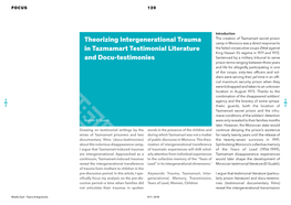 Theorizing Intergenerational Trauma in Tazmamart Testimonial Literature