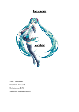 Tonseminar Vocaloid