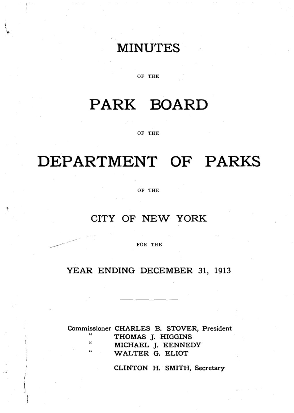 Park Board Department of Parks