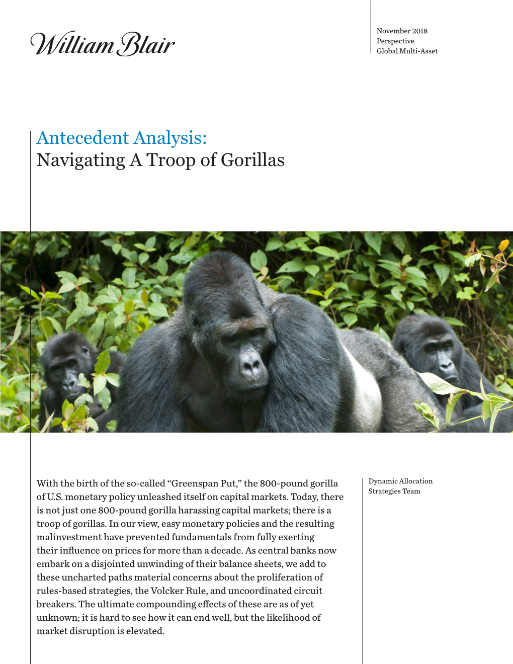 Navigating a Troop of Gorillas
