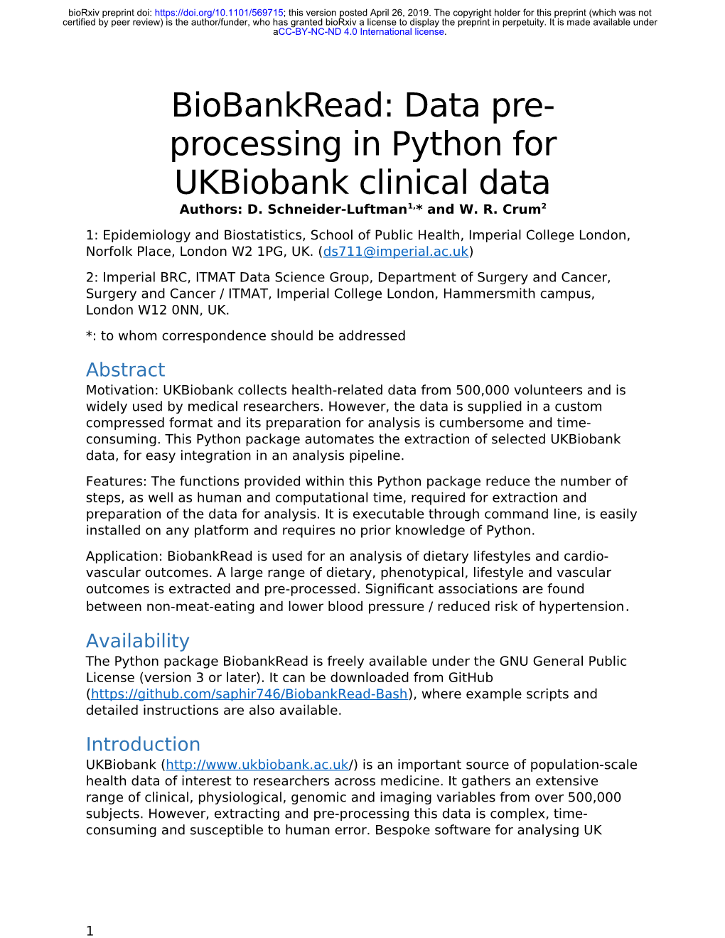 Biobankread: Data Pre-Processing in Python for Ukbiobank Clinical Data