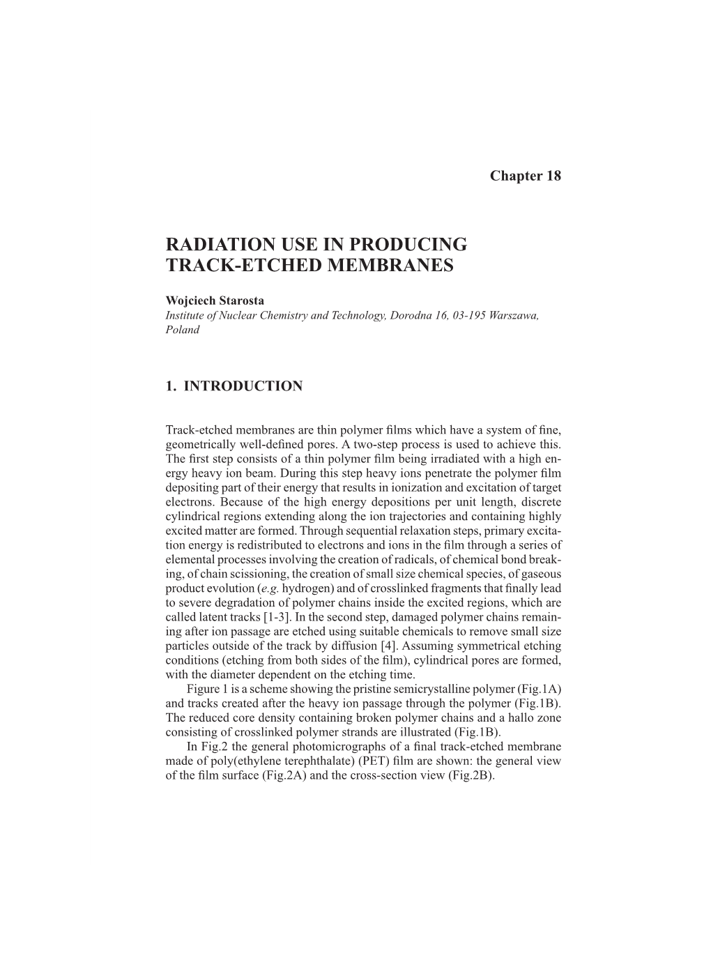 Radiation Use in Producing Track-Etched Membranes