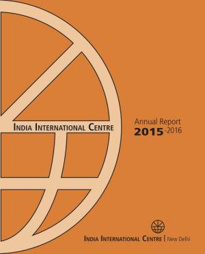 India International Centre 2015-2016
